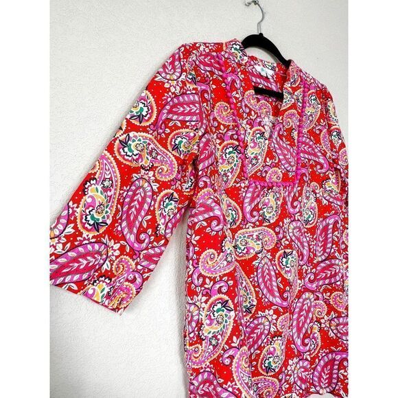 Boden Evangeline 100% Linen Paisley Dress Tunic Size 8P - Picture 5 of 8